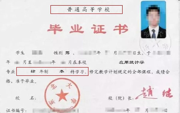 普通專升本畢業證