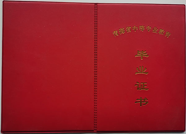 青海省2004年中專畢業證封皮