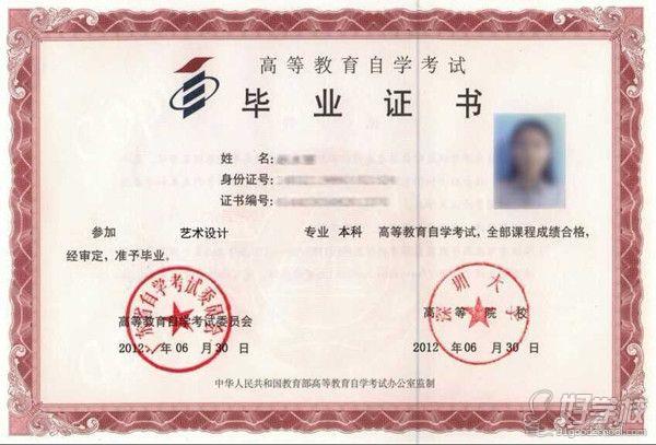 深圳大學自考畢業證樣本