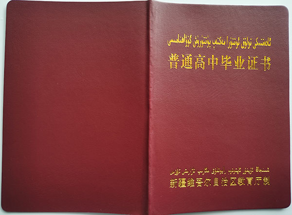 新疆2000年高中畢業證樣本_學籍編號