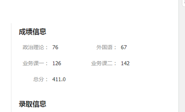學信網查到的研究生統考成績