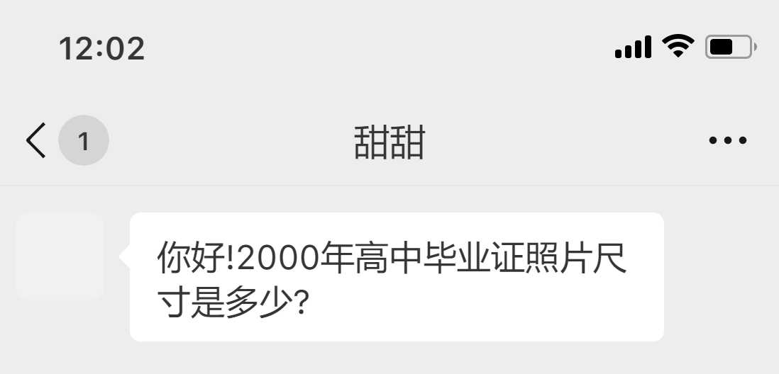 2000年高中畢業證照片尺寸是多少