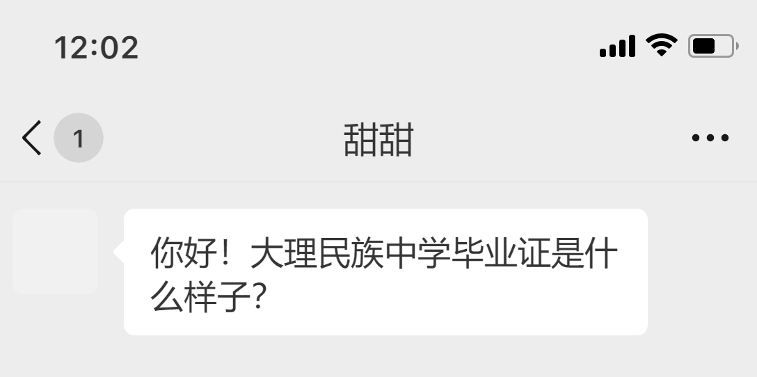 大理民族中學畢業證是什么樣子