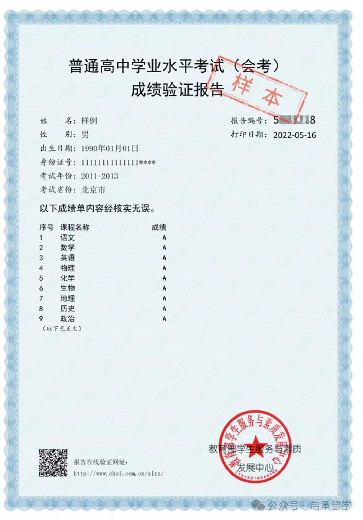 學歷認證報告