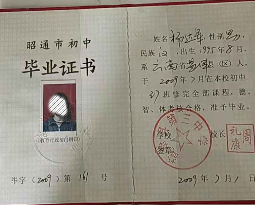 臨滄2002年高中畢業證樣本及圖片